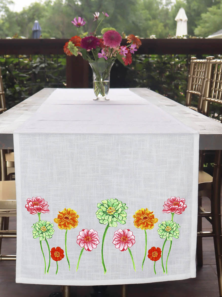 Zinnias Table Runner