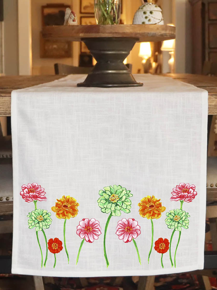 Zinnias Table Runner