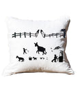 Ralph Moberly Animals White Square Pillow with Piping