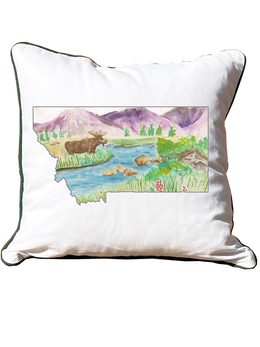 Watercolor State Pillows