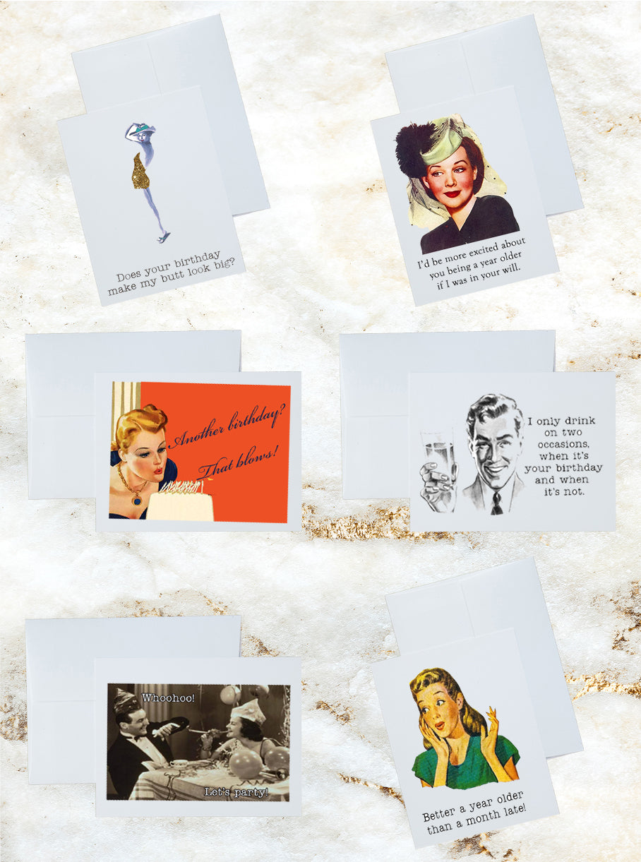 Adult Birthday Stationery and Notecard Set