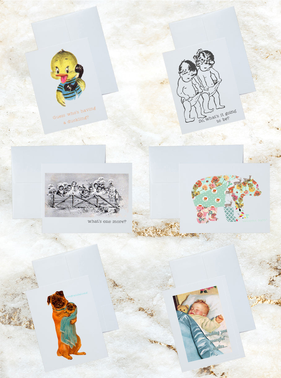Vintage Baby Stationery and Notecard Set