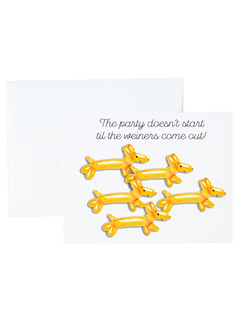 Balloon Animal Birthday Party Stationery and Notecard Set