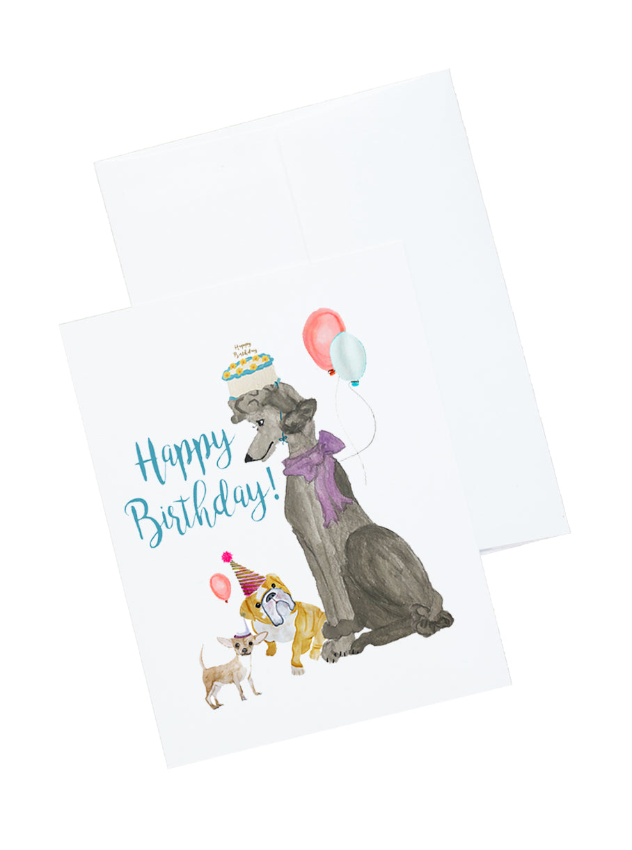 Dogs & Birthday Cakes Stationery and Notecard Set