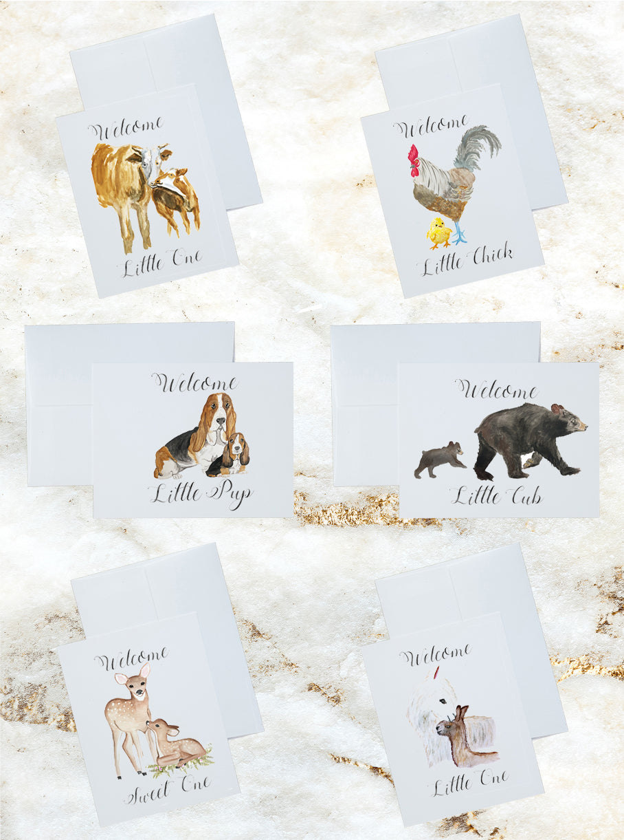 Baby Animals Stationery and Notecard Set