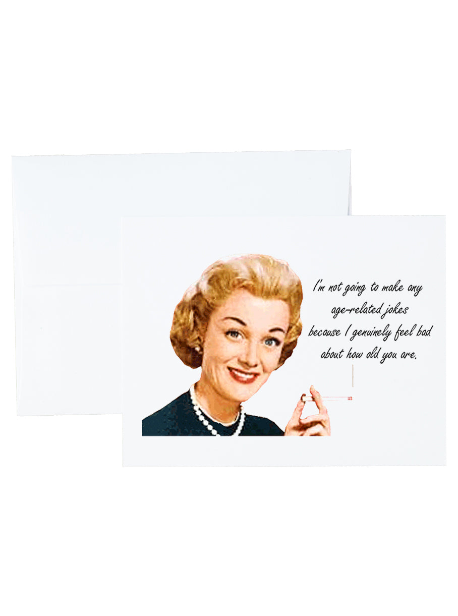 Old Age Funny Birthday Stationery and Notecard Set