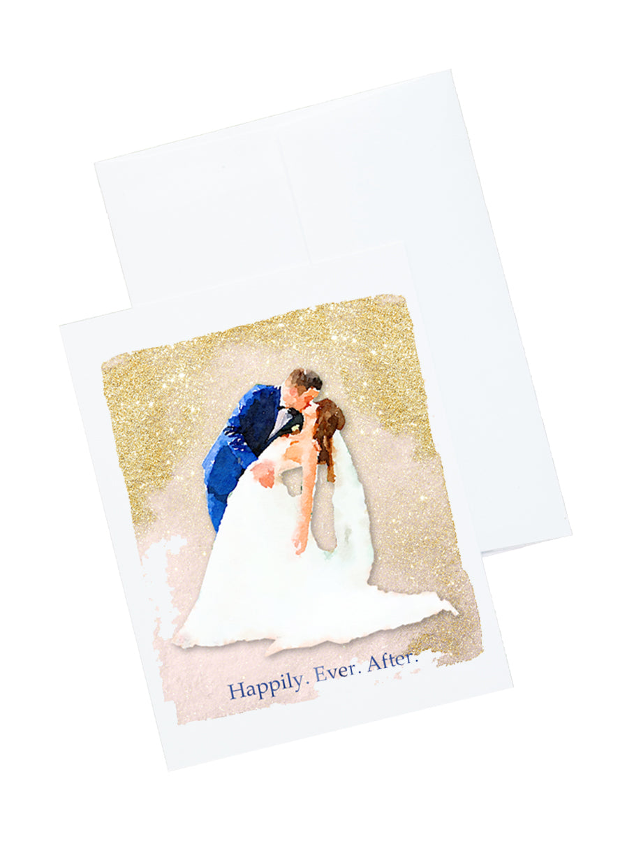 Watercolor Wedding Stationery and Notecard Set  (going to the chapel)