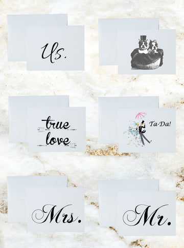 Black and White Wedding Stationery and Notecard Set