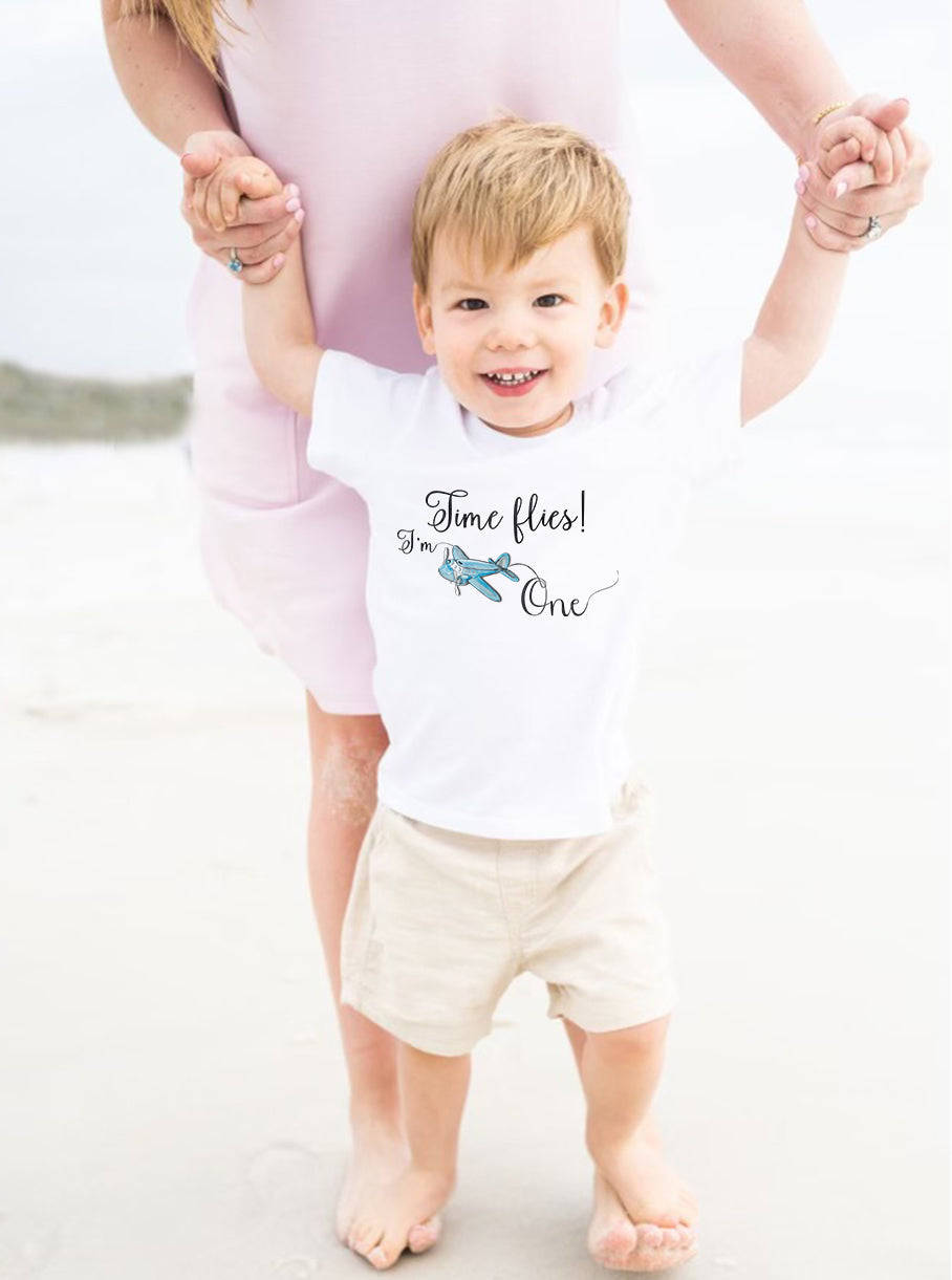 Time flies, I'm One! Birthday Tee
