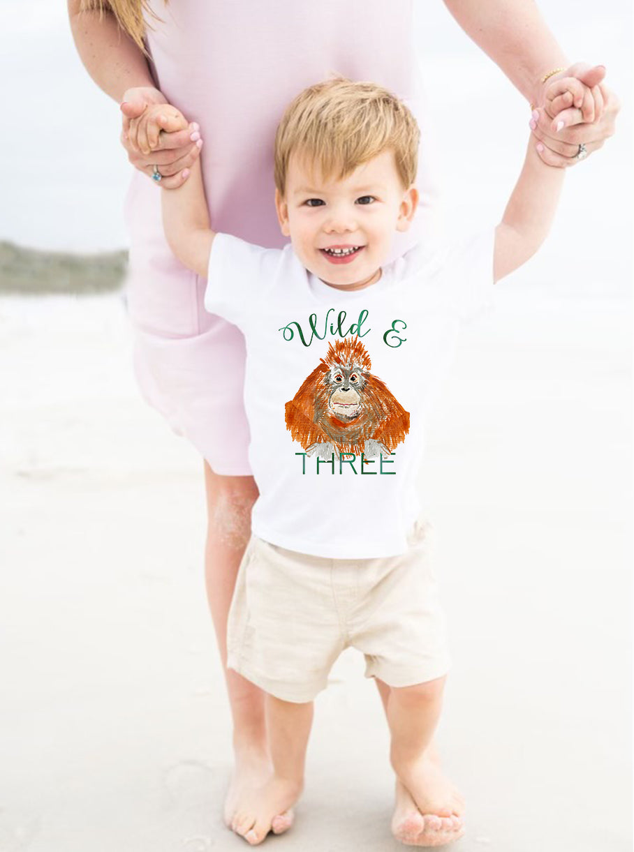 Wild and Three! Birthday Tee