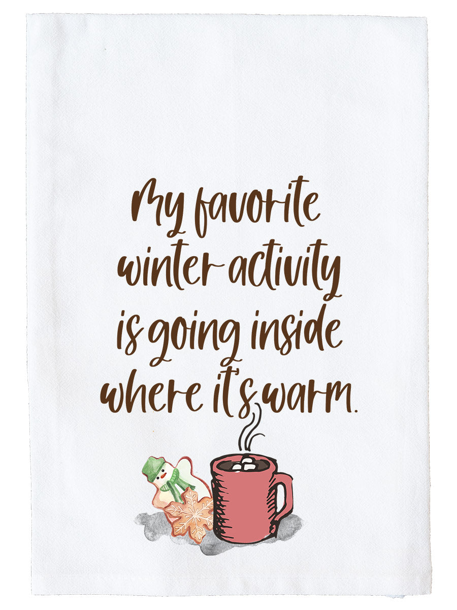 Favorite Winter Activity Kitchen Towel
