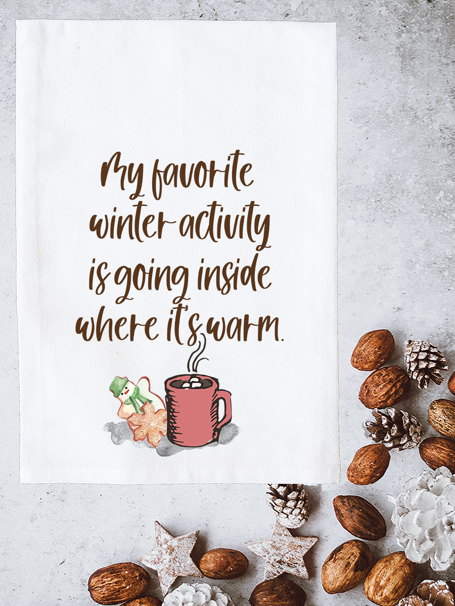 Favorite Winter Activity Kitchen Towel