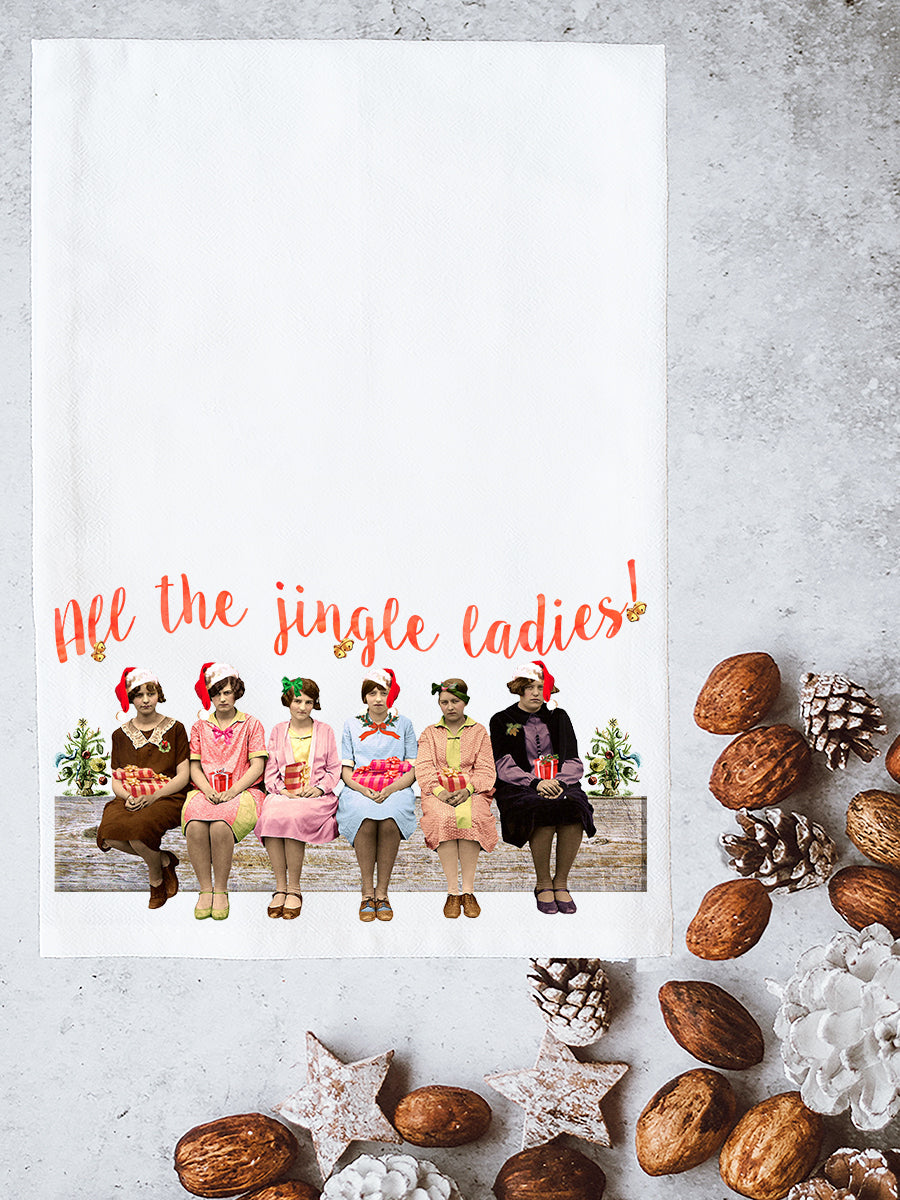 All The Jingle Ladies Kitchen Towel