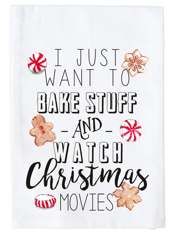 Bake Stuff & Watch Movies Kitchen Towel