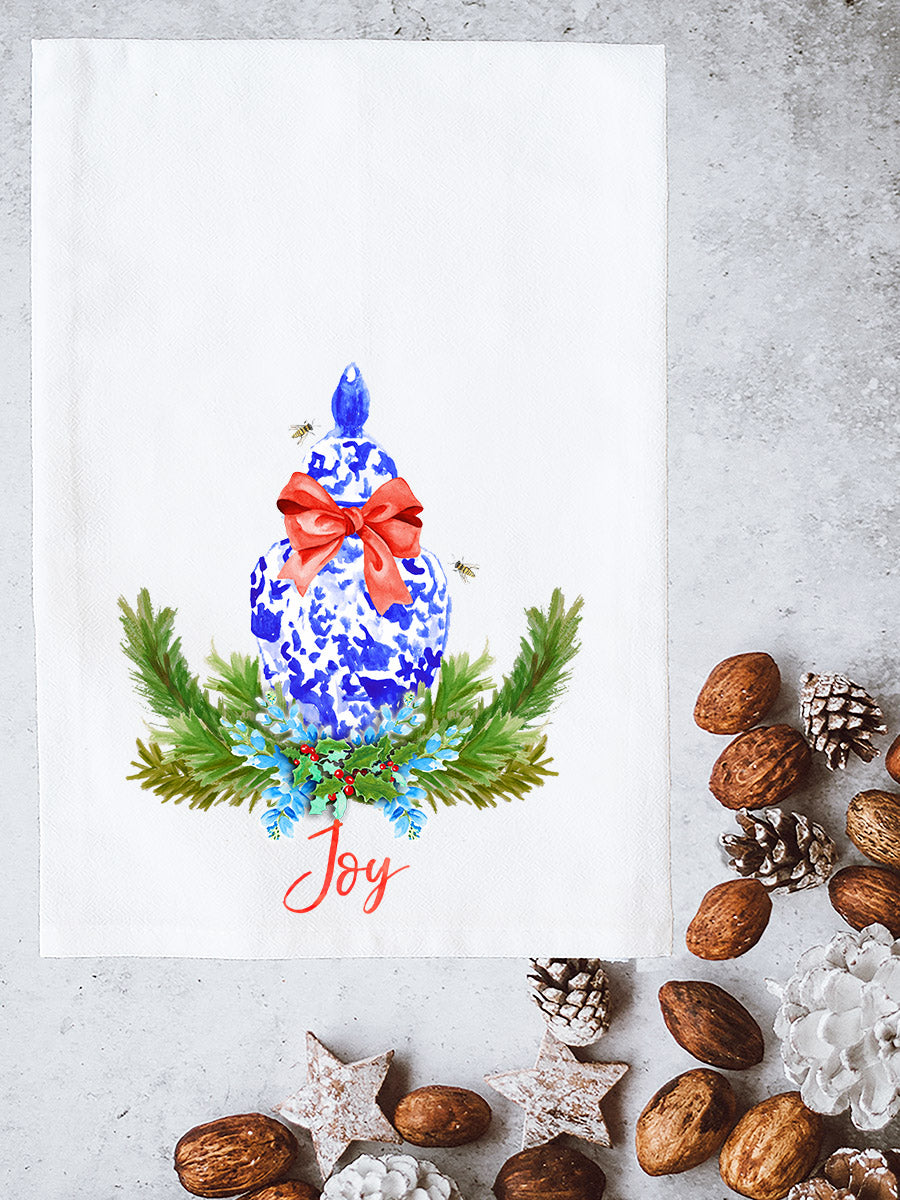 Blue Ginger Jar Kitchen Towel