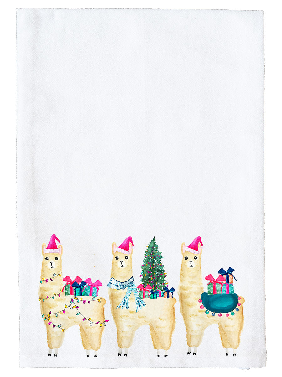 Merry Christmas Alpaca Kitchen Towel
