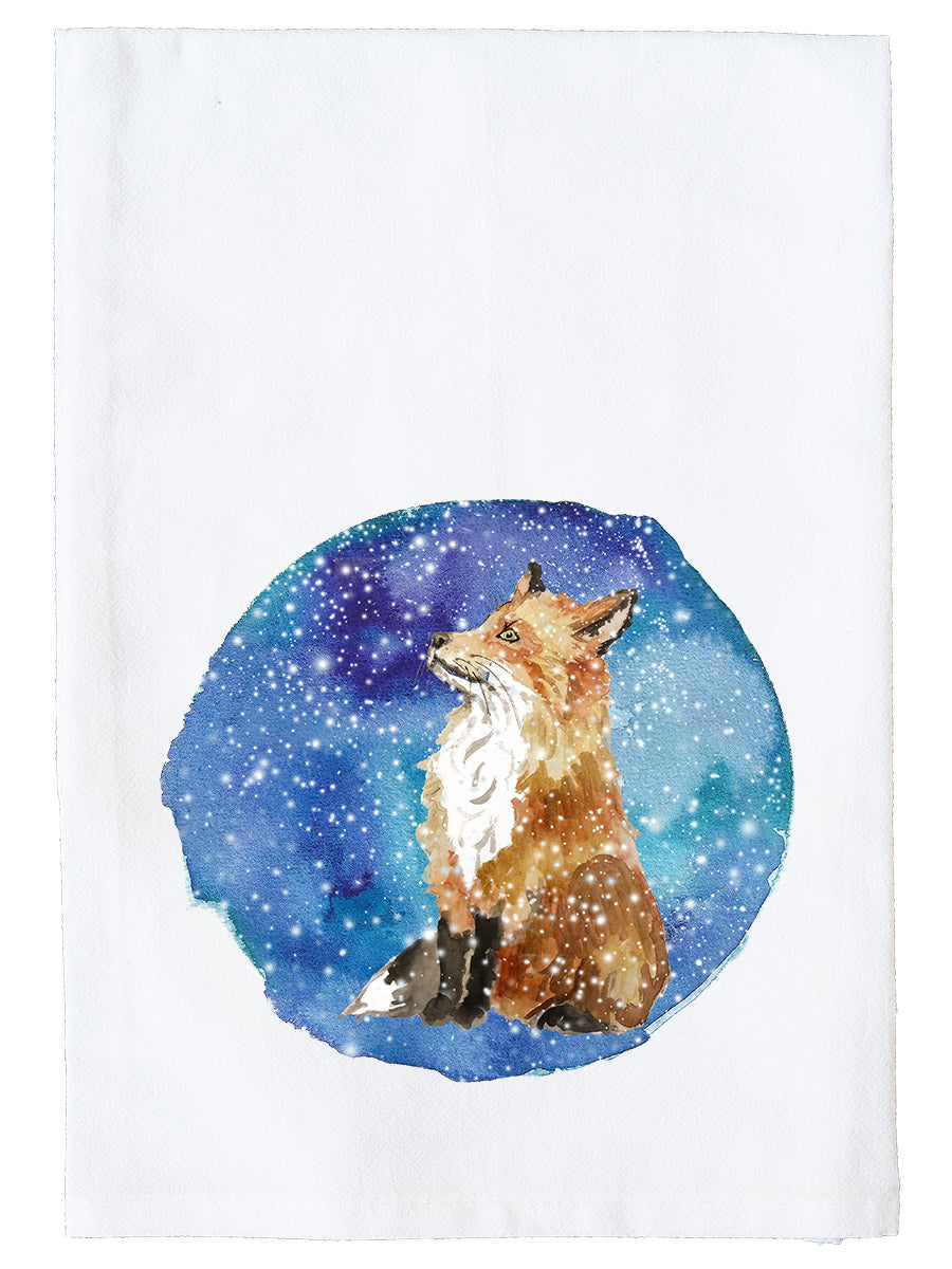 Fox With Snowflake Kitchen Towel