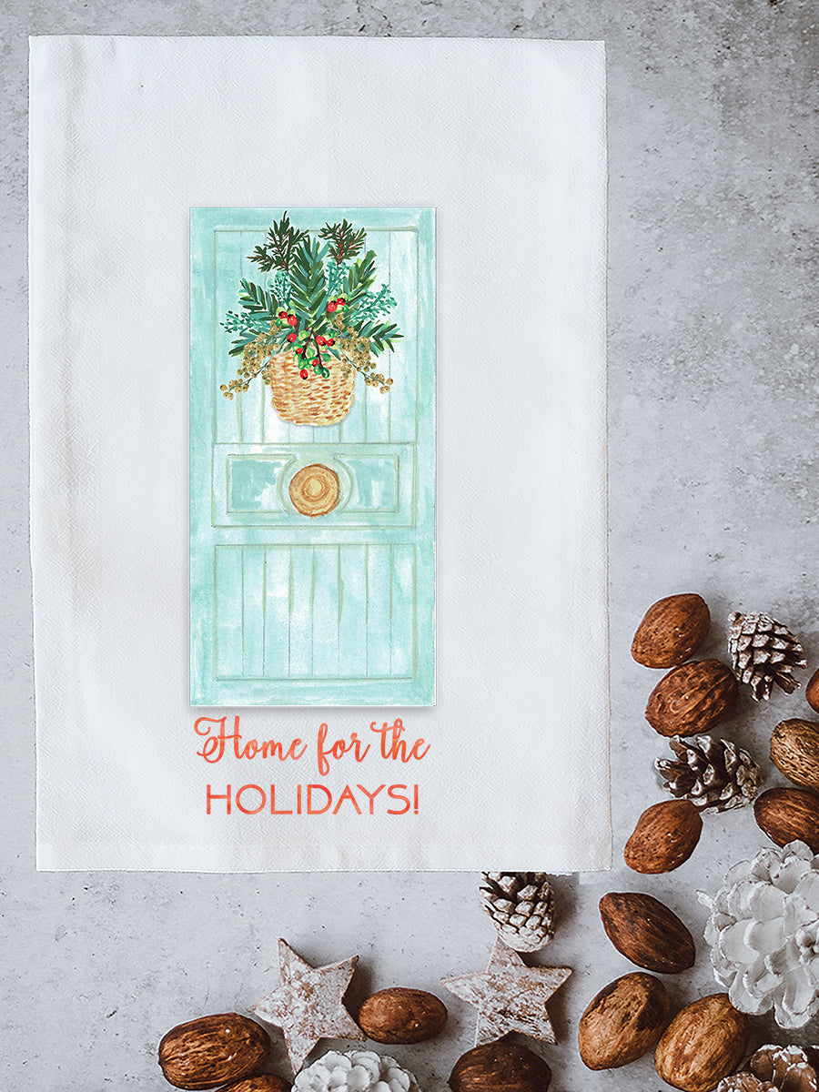 Home for the Holidays Door Kitchen Towel