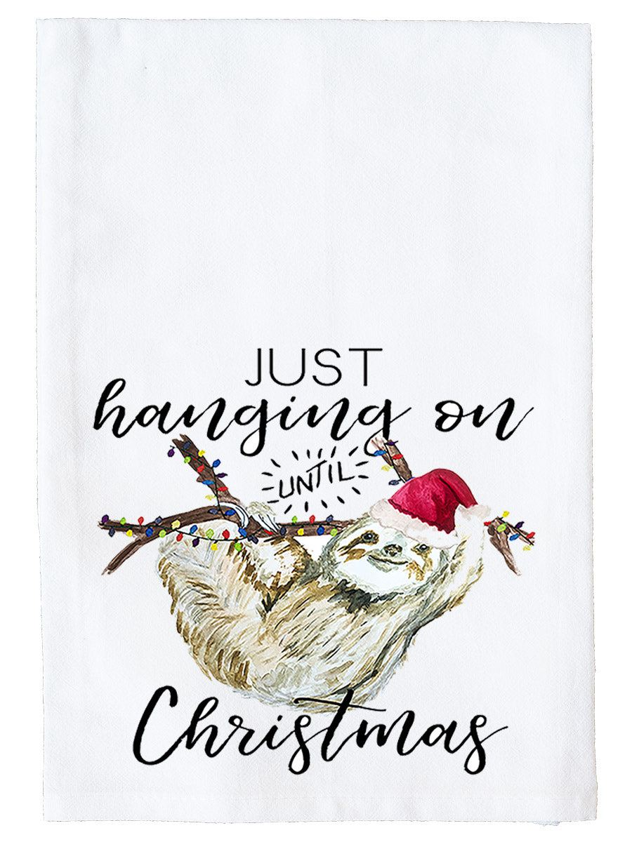Hanging on till Christmas Kitchen Towel