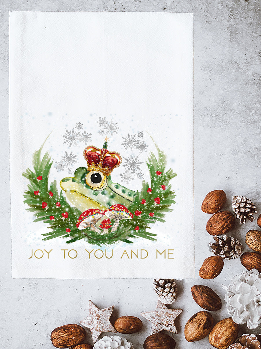 Joy To You And Me Kitchen Towel