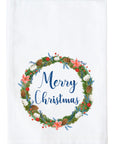 Merry Christmas Wreath Kitchen Towel