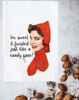 Sweet & Twisted Candy Cane Kitchen Towel