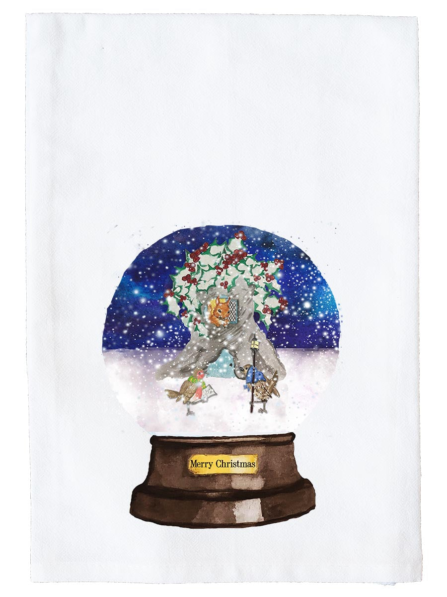 Snow Globe Birds Kitchen Towel