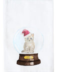 Snow Globe Cat Kitchen Towel