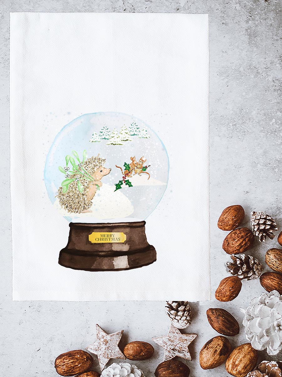 Animals Snow Globe Kitchen Towel