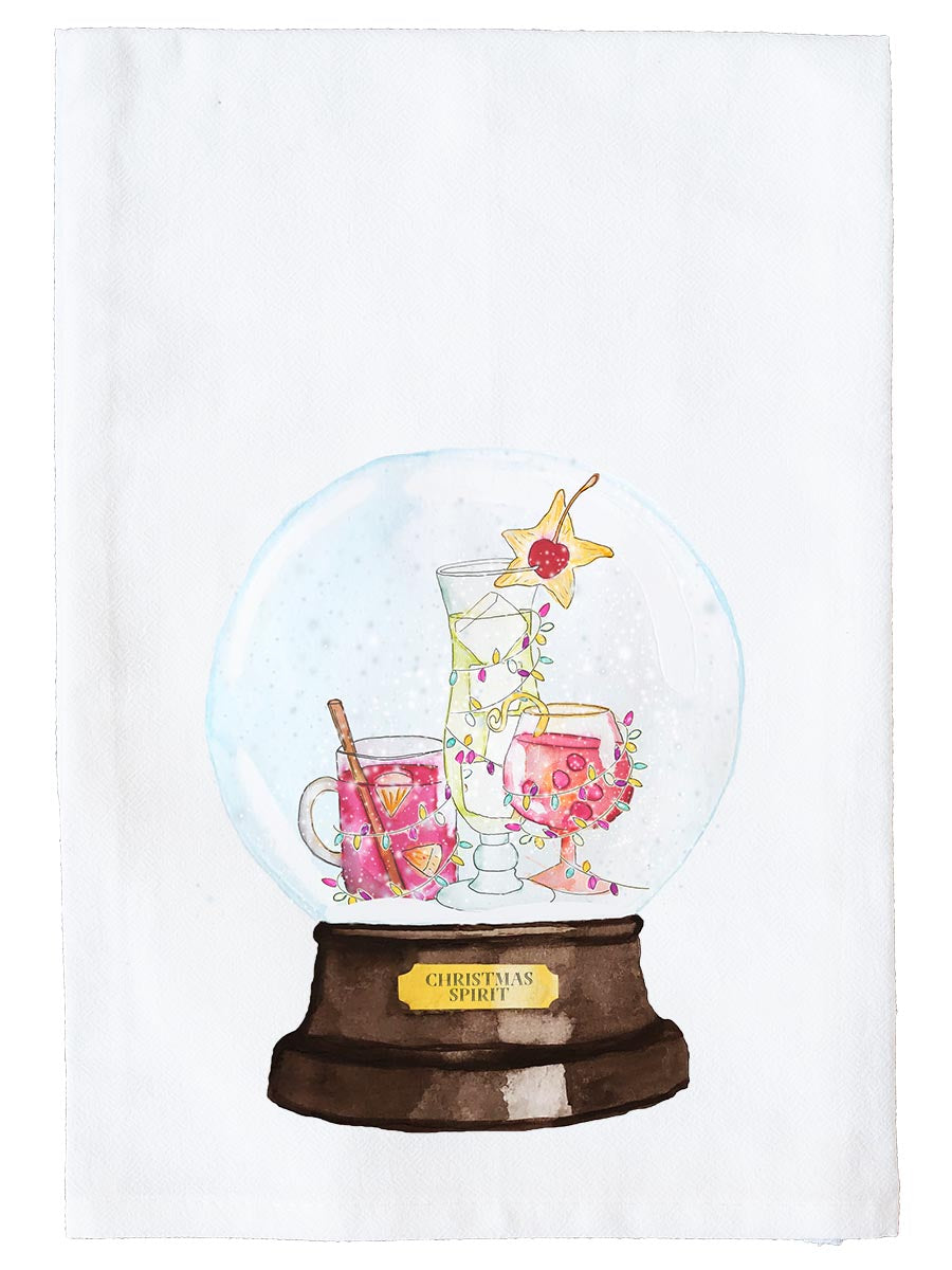 Snow Globe Spirits Kitchen Towel