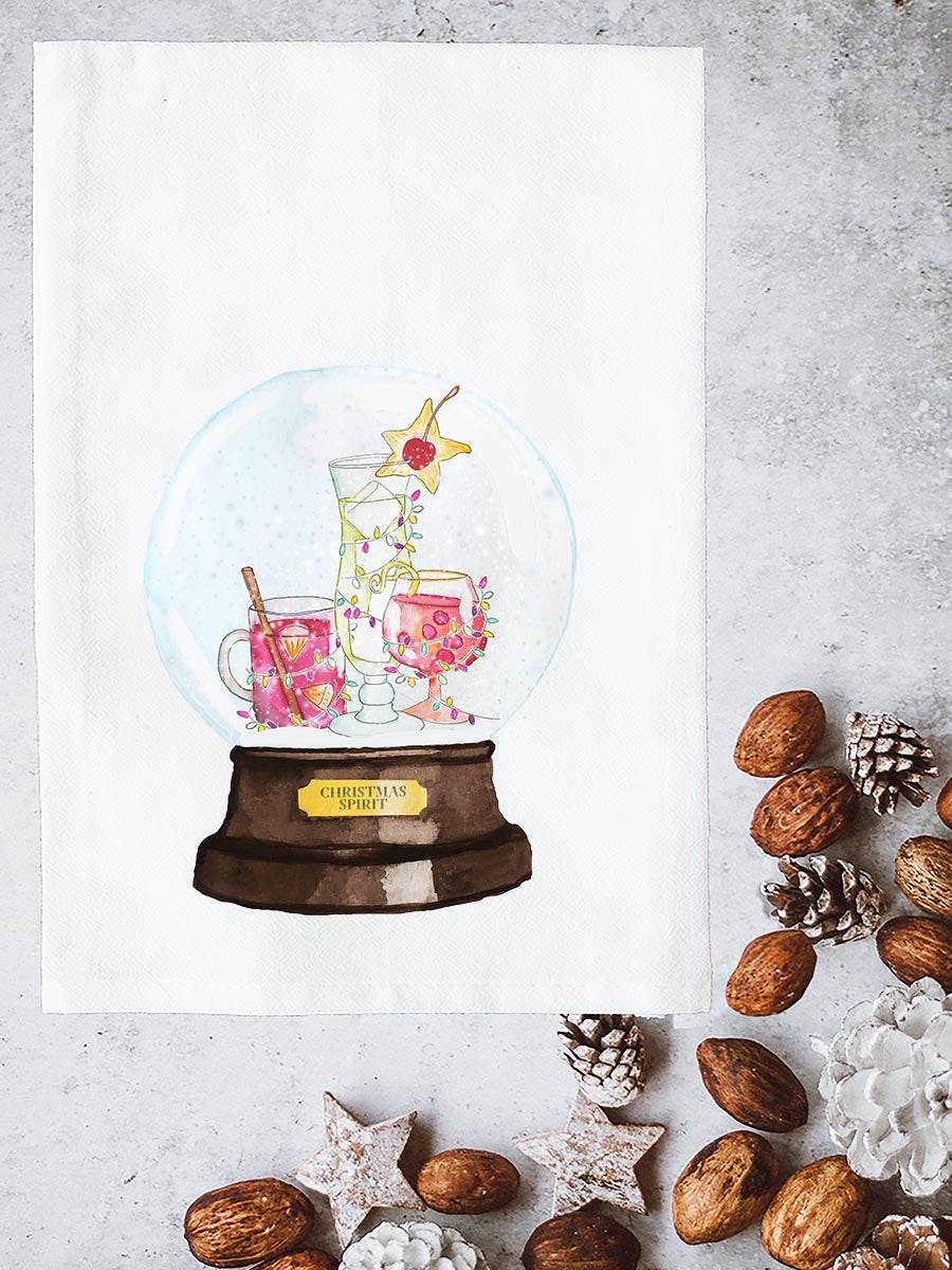 Snow Globe Spirits Kitchen Towel