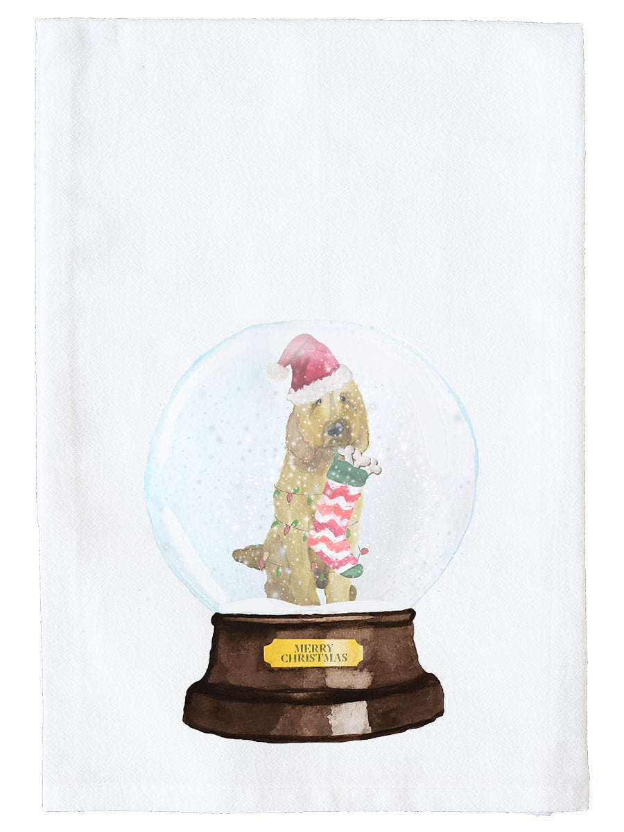 Snow Globe Dog Kitchen Towel