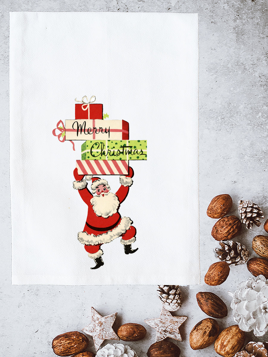 Santa Present Stack Kitchen Towel