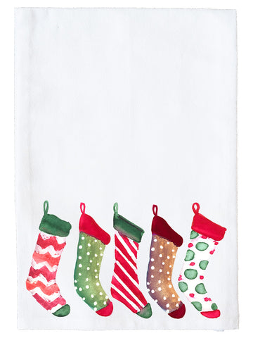 Stockings In A Row Kitchen Towel