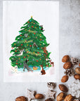 Christmas Tree with Animals Kitchen Towel