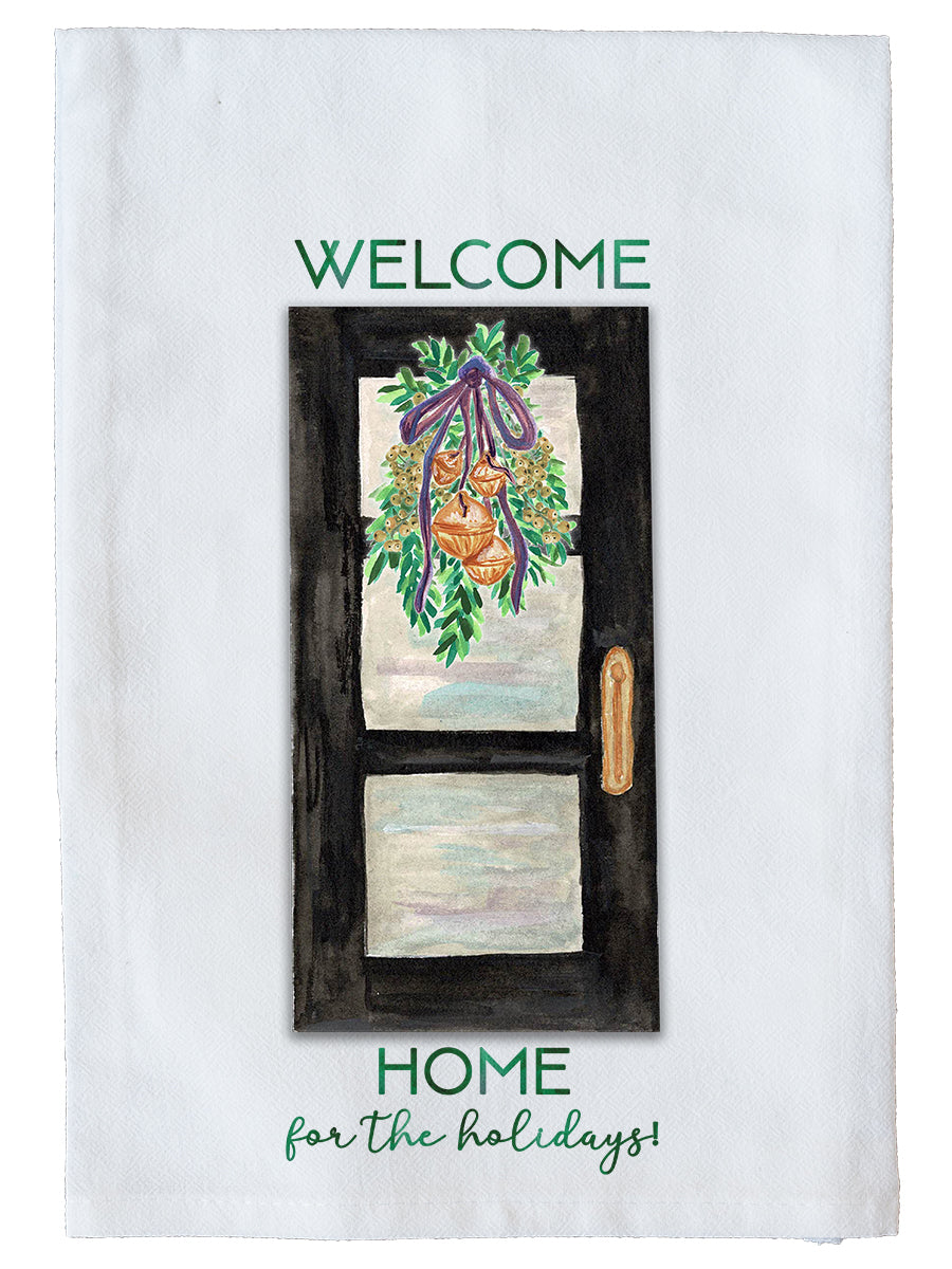 Home for the Holidays Modern Door Kitchen Towel