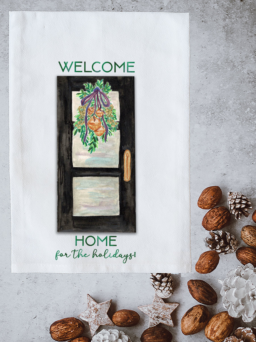 Home for the Holidays Modern Kitchen Towel