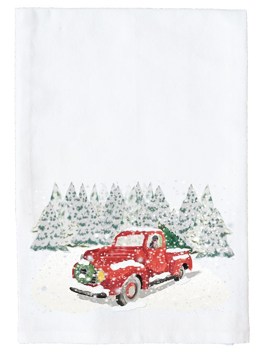 Watercolor Truck Kitchen Towel