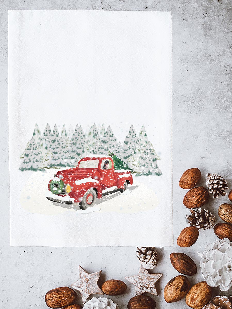 Watercolor Truck Kitchen Towel