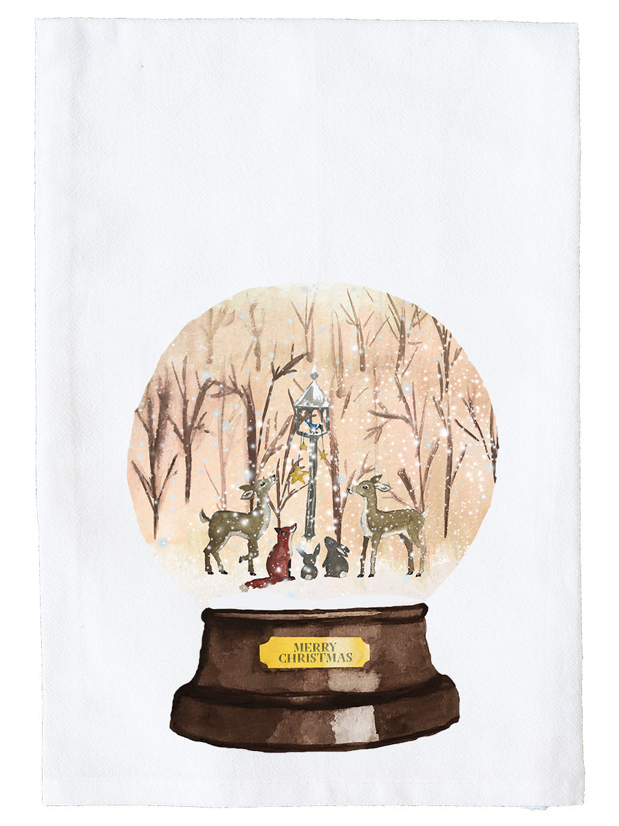 Winter Woodland Scene Kitchen Towel