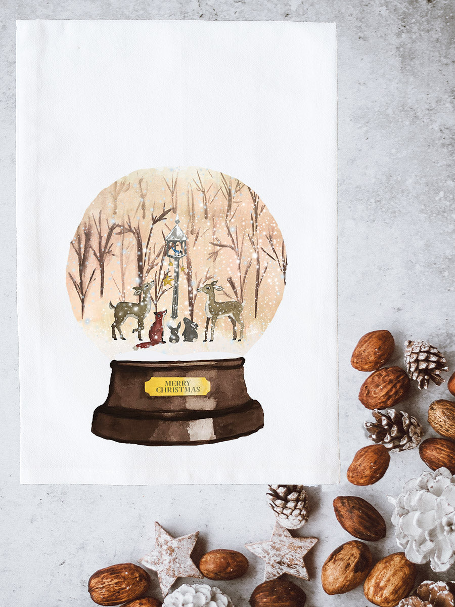 Winter Woodland Scene Kitchen Towel