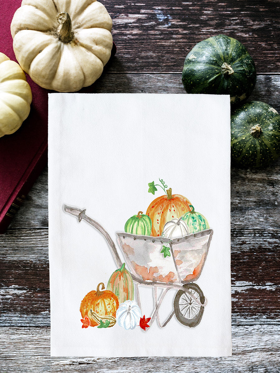 Fall Wheelbarrow Kitchen Towel