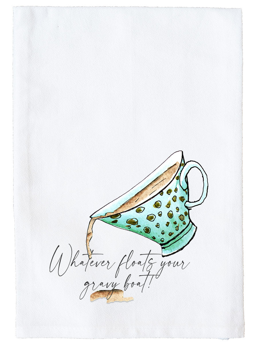 Floats Your Gravy Boat Kitchen Towel