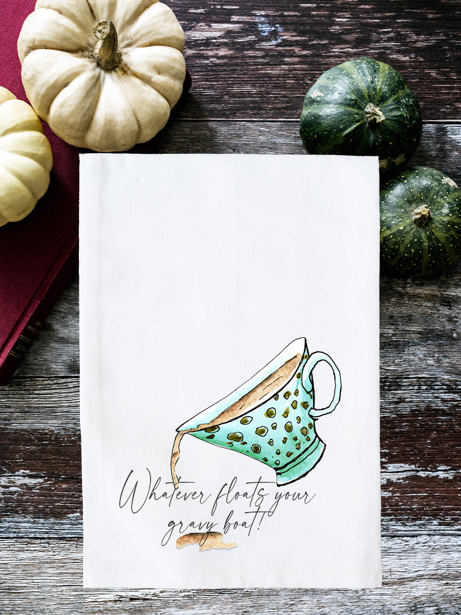 Floats Your Gravy Boat Kitchen Towel