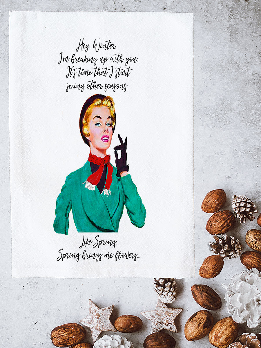 Hey Winter Kitchen Towel