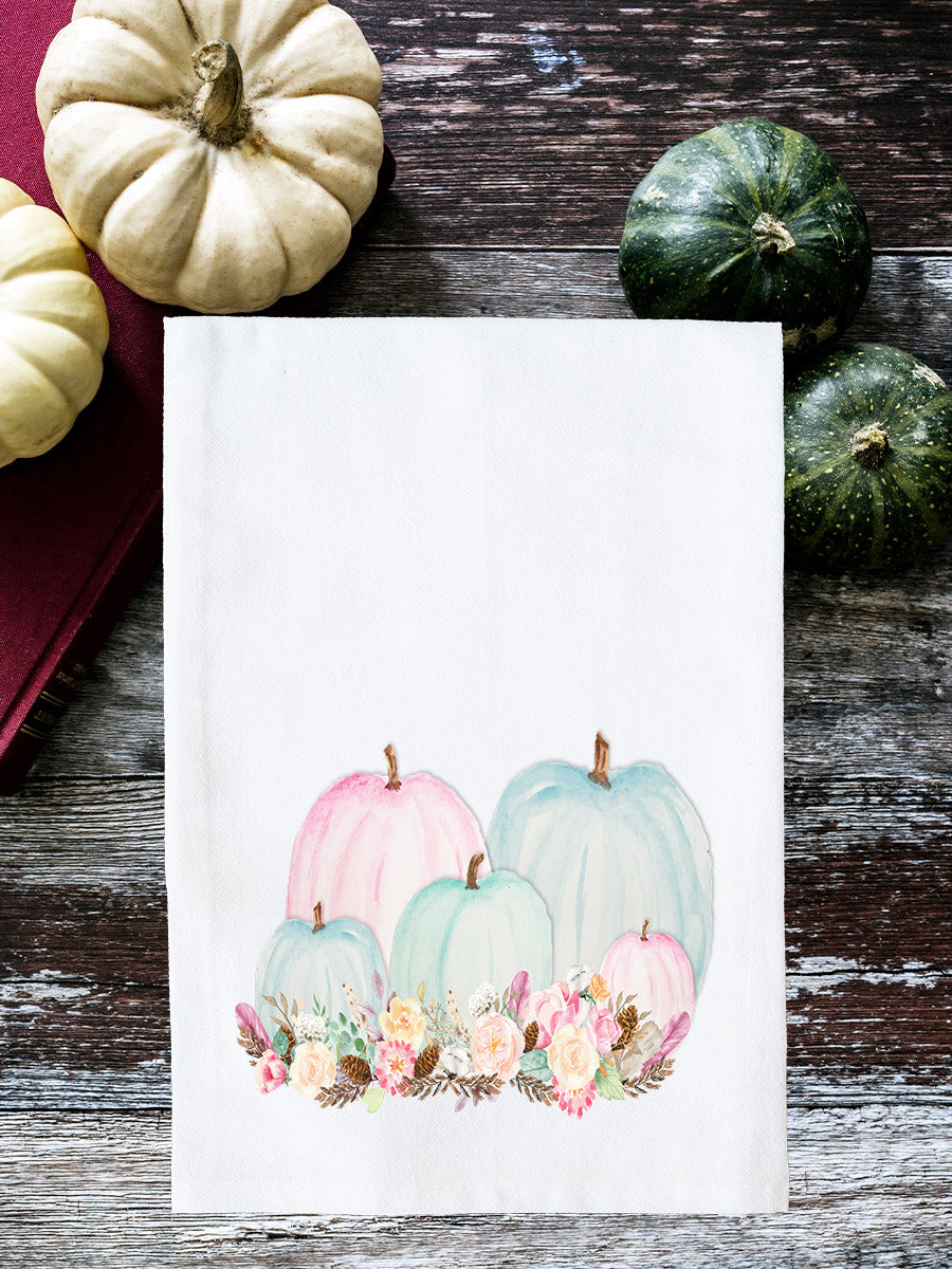 Pastel Pumpkins Kitchen Towel
