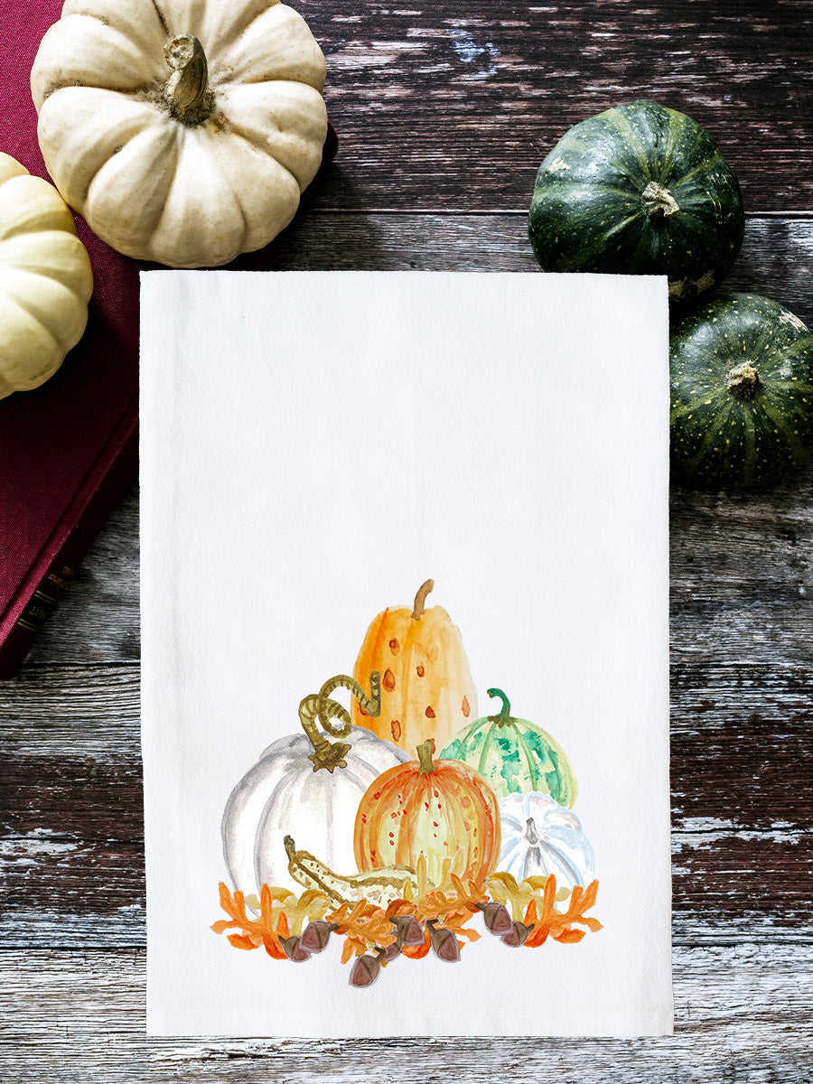 Pumpkin Fall Display Kitchen Towel