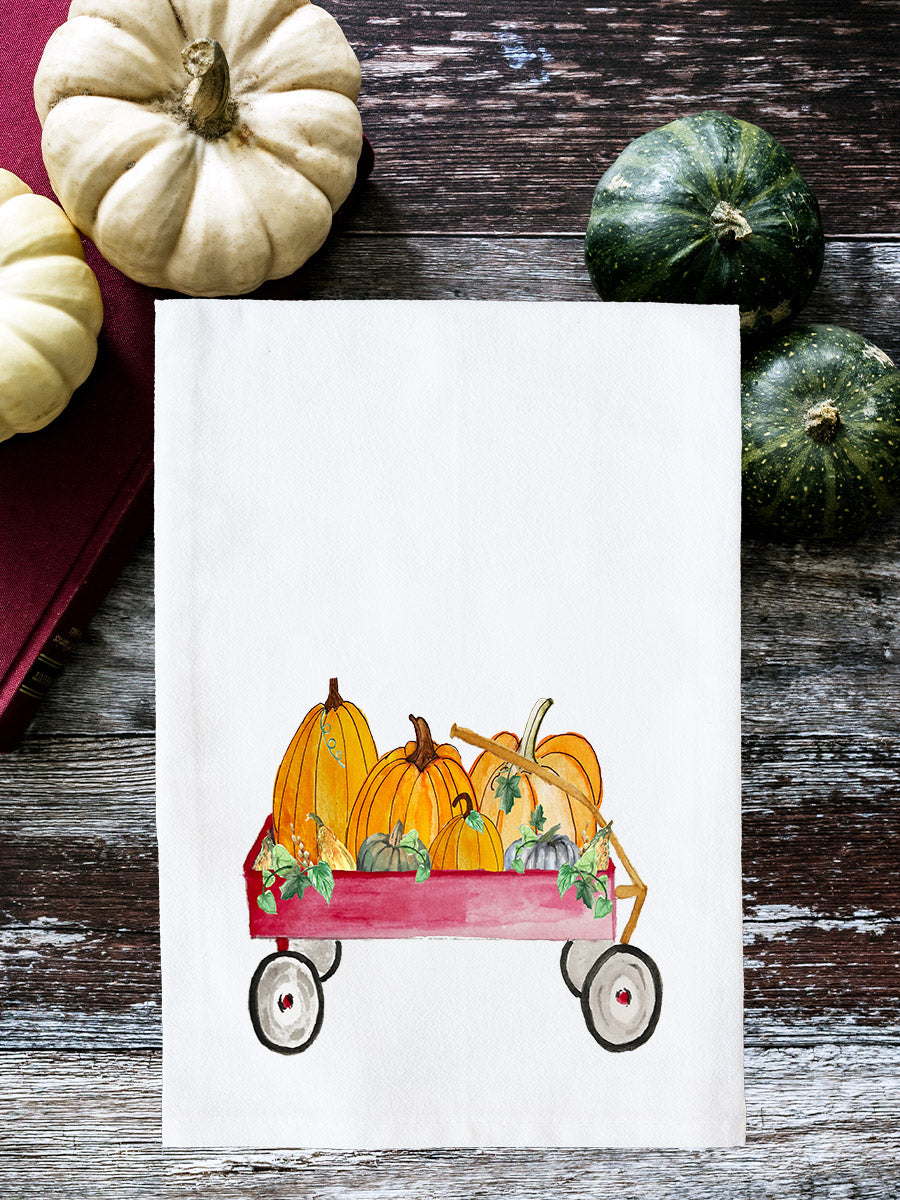 Pumpkin Wagon Kitchen Towel