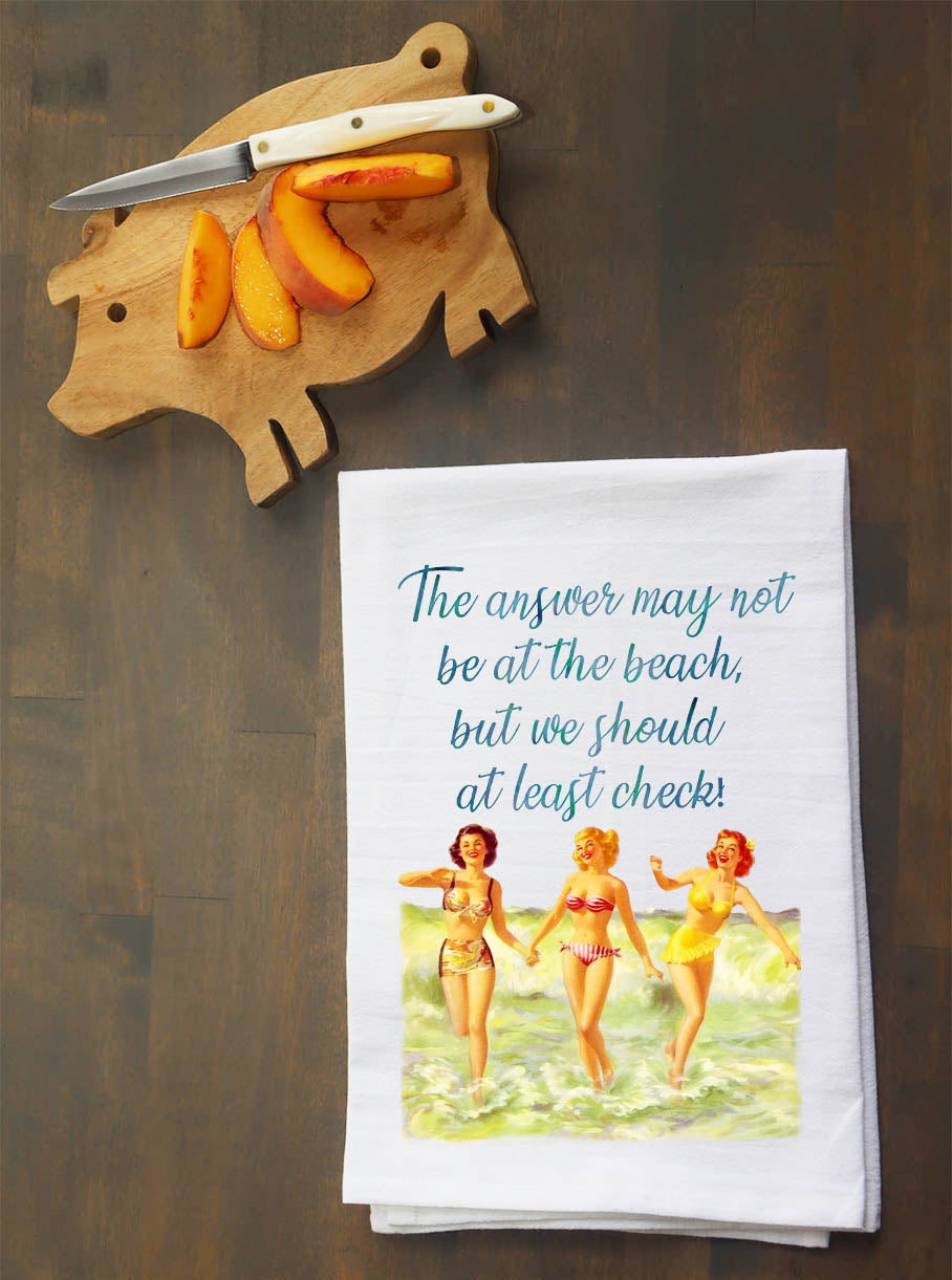Answer at the Beach Kitchen Towel