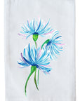 Blue Fluffy Flowers Kitchen Towel